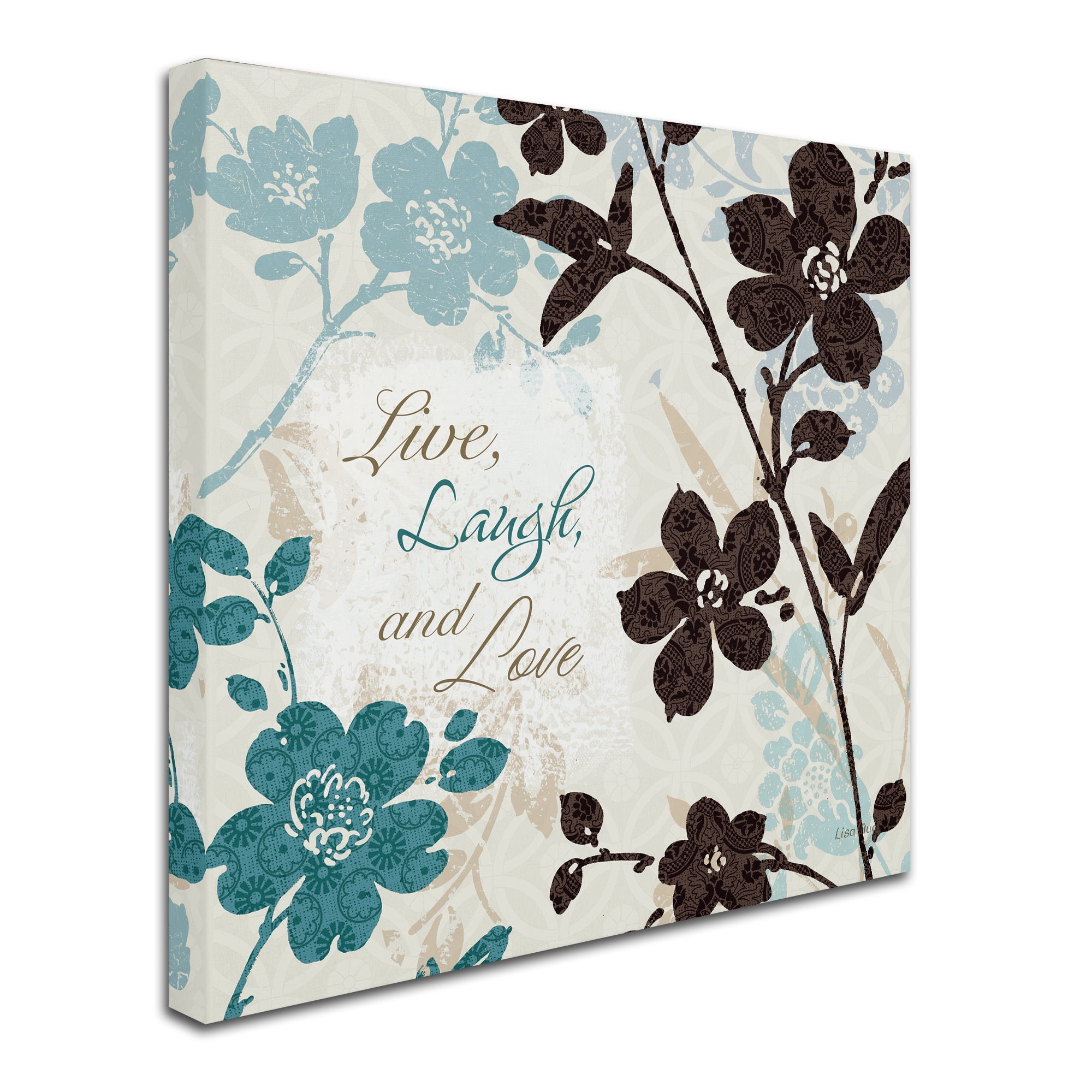 Trademark Fine Art 18x18 Floral Canvas Wall Art 'Botanical Touch Quote II' by Lisa Audit