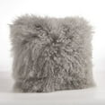thumbnail image 2 of SARO 3564.BG16S 16 in. Square Wool Mongolian Lamb Fur Throw Pillow  Blue & Grey, 2 of 5