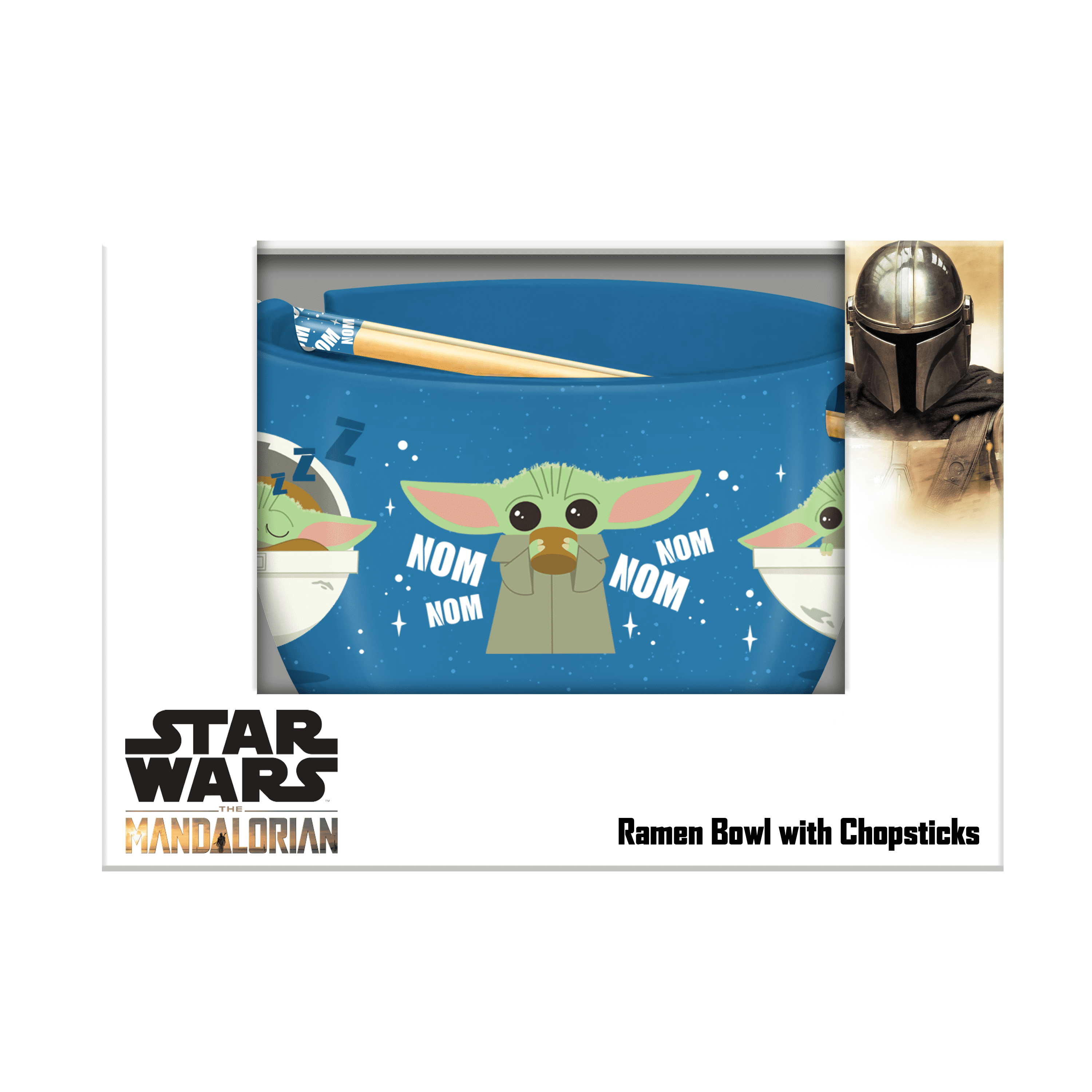 Star Wars Mandalorian Nom Ramen Bowl with Chopsticks