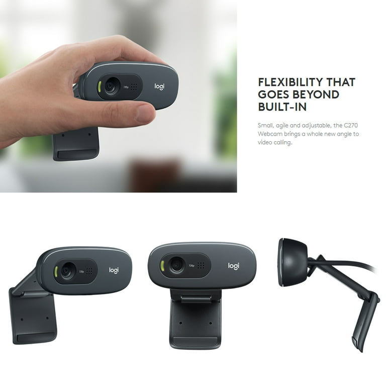 Logitech C270 HD Webcam 720P Video Card Webcam 720P Optical Lens