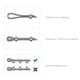 thumbnail image 4 of 12 piezas de abrazaderas para cables de acero M3 XCF acero galvanizado 3 mm, 4 of 4