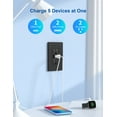 thumbnail image 2 of ELEGRP 3 Ports Dual Type A & Type C USB Charger Wall Outlet, 15 Amp Tamper-Resistant Outlet, with Wall Plate, Black(10 Pack), 2 of 7