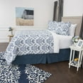thumbnail image 5 of Rizzy Home BT4139 WHITE/INDIGO COTTON 30'S Printed King Three piece Beddings set., 5 of 7