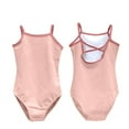 thumbnail image 2 of Hrsba Solid Color Sleeveless Cami Leotard for Girls Dance Practice Summer Casual Tank Top for Training Comfortable Fashion Big Girls Top, 2 of 4