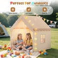 thumbnail image 2 of AMTPM Kids Play Tent 2 in 1 with Padded Mat and Lights, Large Kids Playhouse with 2 Doors & 4 Windows, Indoor & Outdoor, 2 of 9