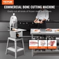 thumbnail image 2 of VEVOR Electric Meat Saw, 1800W Stainless Vertical Cutter, 19.1"x15" Workbench, 7.09" Cutting Thickness, Includes 5 Blades for Slicing Frozen Meat, Pork, Beef, and Ribs, 2 of 9