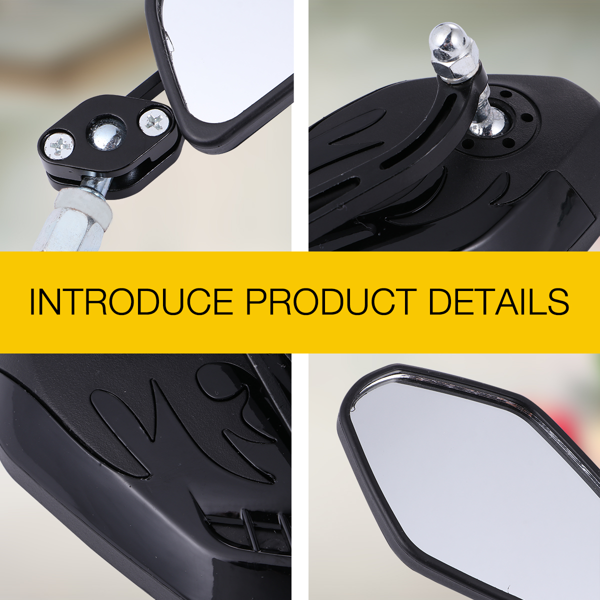 unbranded  360°Rotated Rearview Mirror Motorcycle Camera Motorbike Black