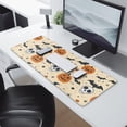 thumbnail image 2 of Long Mouse Pads for Desk,Vintage Halloween Icons Pattern Desk Mats on Top Of Desks, Desk Mouse Pad Extra Large with 3mm Non-Slip Base and Stitched Edge for Gaming,Office,Work,Home 31.5x11.8in, 2 of 5