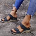 thumbnail image 5 of Sandals Women Dressy Summer Flat Arch Support Wide Width Orthopedic Slide Casual Walking Orthotic Flip Flops, 5 of 13