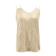 thumbnail image 3 of QHFBli Women Sexy Sequin Tank Tops Spring Summer Fashion Sparkly Sleeveless Shirts Party Glitter Scoop Neck Tops, 3 of 3