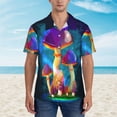 thumbnail image 5 of Camisa hawaiana nueva y divertida con estampado de hongos para hombre, camisas de manga corta, camisas casuales para vacaciones en la playa, camisas de calle con flores para mujer y niño, 5 of 5