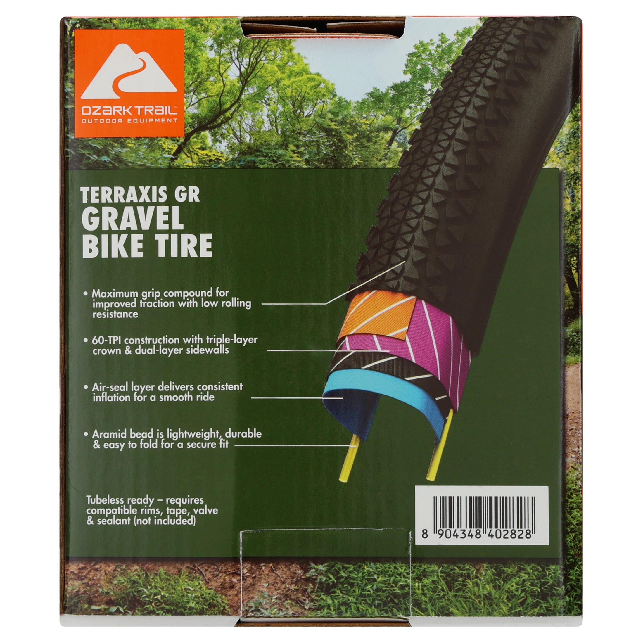 Ozark Trail 700 x 45C Tubeless Ready Gravel Bike Tire with Aramid Bead