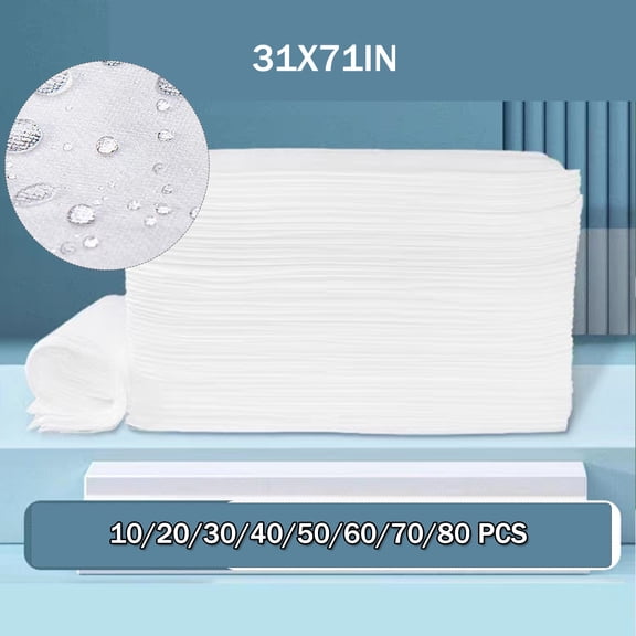 Spa Bed Sheets Disposable Massage Table Set, Massage Sheets Cover Non-Woven Fabric for Beauty Salon, Hotels, 71’’ X 31’’