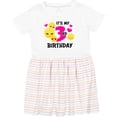 thumbnail image 3 of Inktastic Its My 3rd Birthday with Smiling Emoticons Girls Toddler Dress, 3 of 5