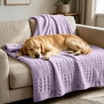 thumbnail image 4 of Tong Blanket Yellow For Soft Polyester Blanket With Knit Pattern Blanket For Couch Bed Crate Machine Washable, 4 of 4