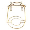 thumbnail image 1 of Portavasos de lujo ligero para tazas de café, estante de almacenamiento, canasta de hierro, estante de drenaje para platillo de una taza, color negro dorado, 1 of 5