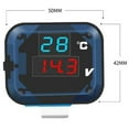 thumbnail image 6 of yaaqii 3 in 1 Motorcycle Thermometer Voltmete Handlebar Mount Digital Temperature Meter, 6 of 10