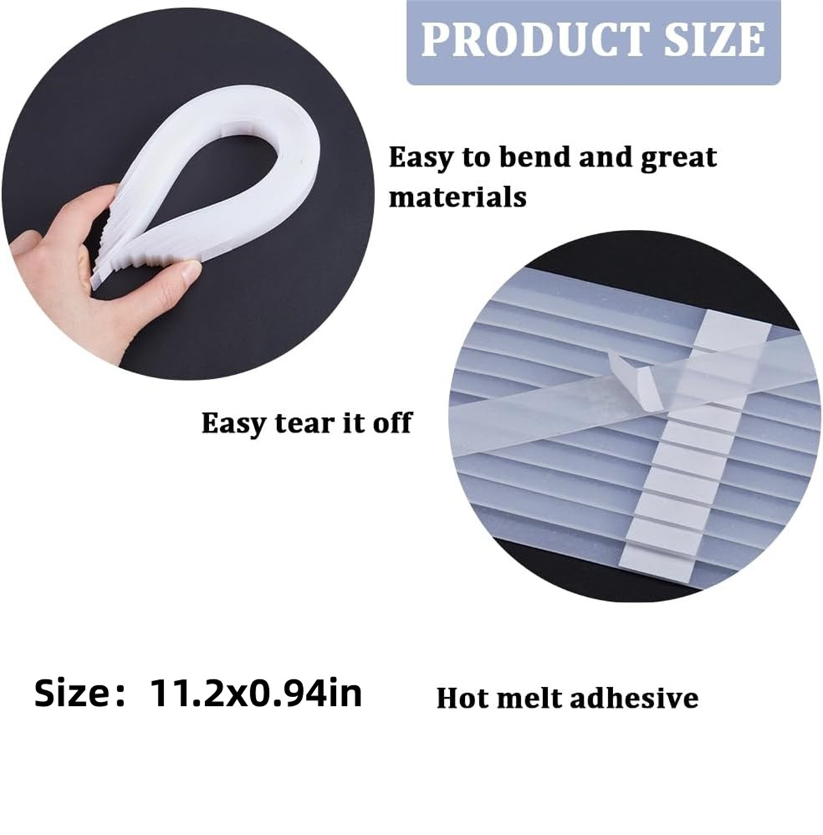 30pcs Disposable Letter Binding Repair Strips,11.2x0.94in Hot Melt Adhesive Glue Strips for Book,Crafts Letter Repair Tool for Men and Women