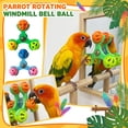 thumbnail image 3 of Parrot Toy Spinning Windmill with Bell Ball Bird Cage Accessories for Budgies Cockatiels, Interactive Easter Gifts for Pet Birds, Colorful Foraging Toy , Yellow, 3 of 5