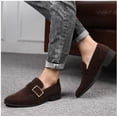 thumbnail image 4 of Hebilla de cinturón para hombre, zapatos de gamuza de moda, zapatos de cuero puntiagudos para jóvenes, transpirables y de moda, 4 of 6