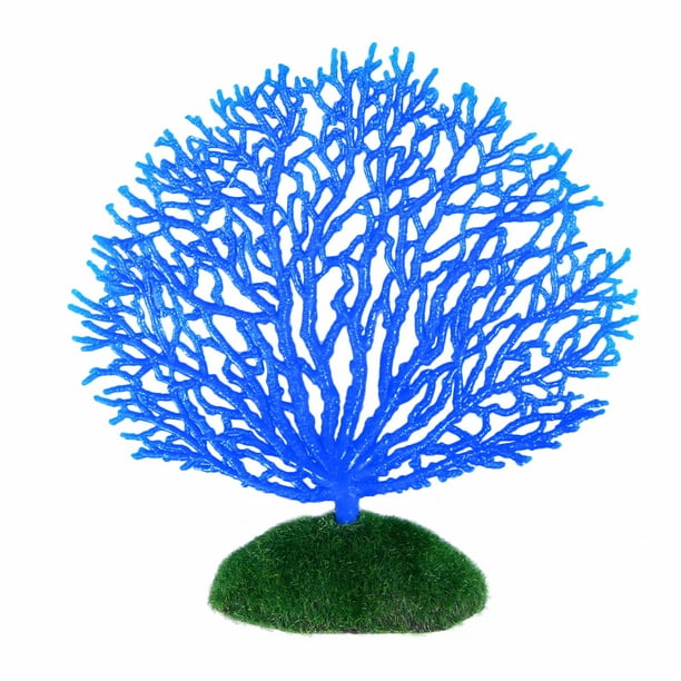 BRIGHTFUFU Adorno de coral artificial para acuario (azul)
