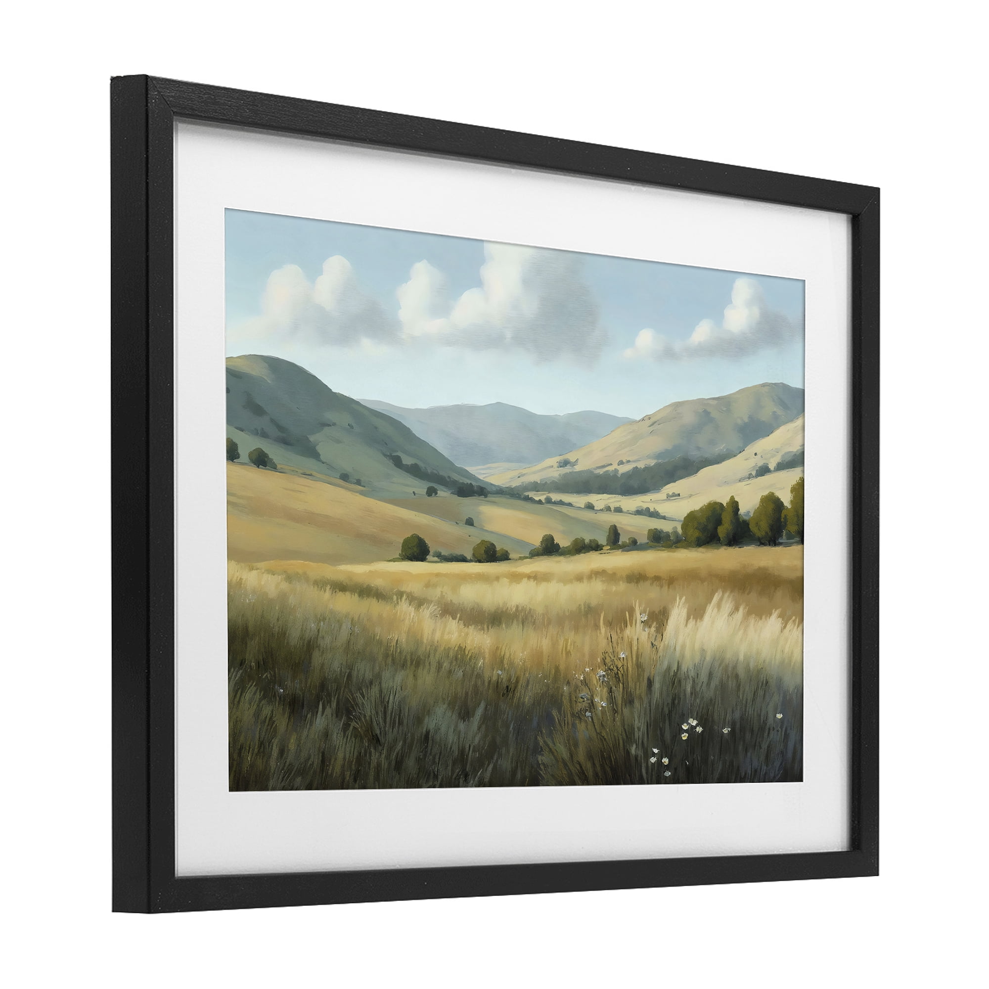 Stupell Industries Rolling Hills at Golden Hour Black Framed Print Under Glass, design by Creative Studio
