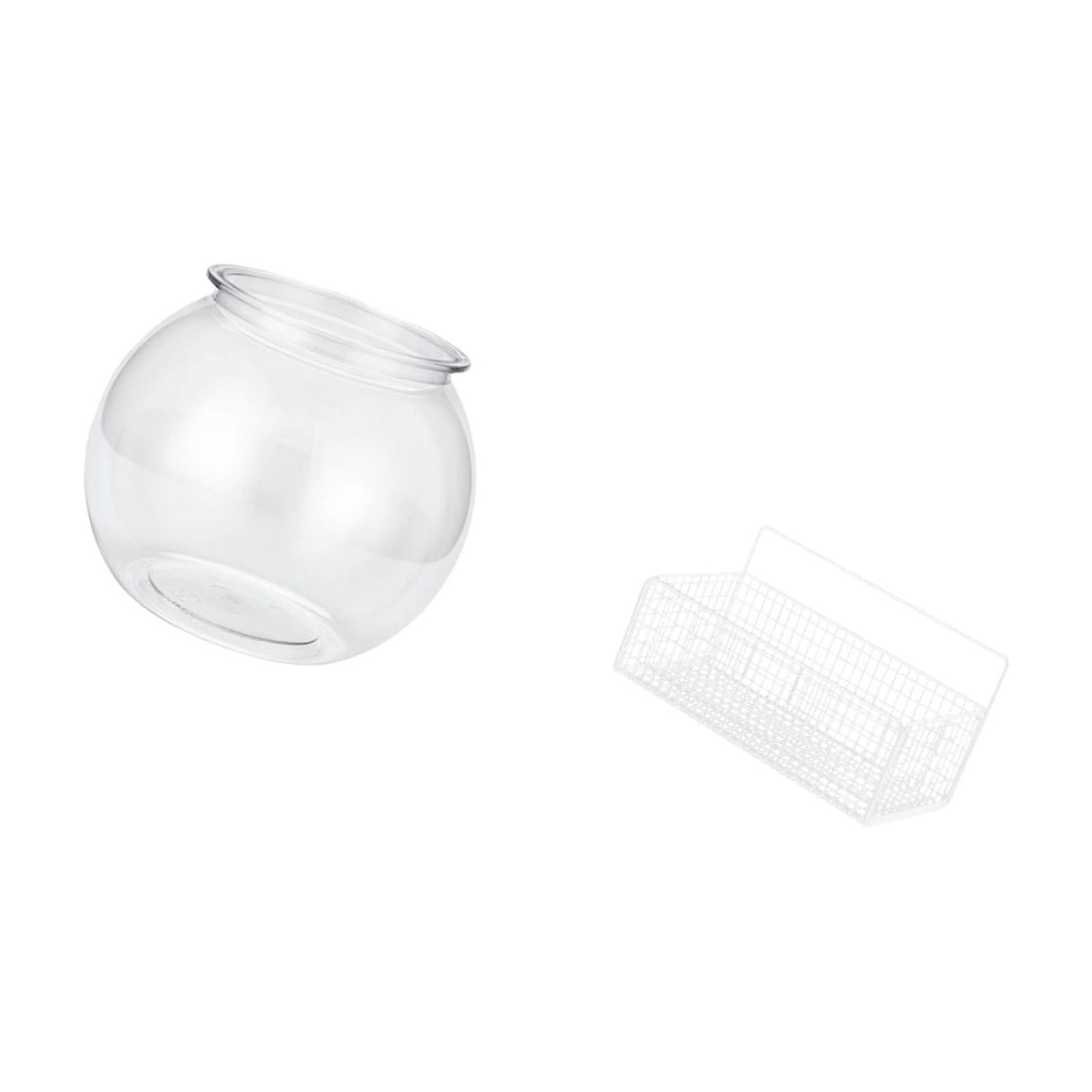 Desktop Aquarium Tank Transparent Small Fish Bowl Vase PP Material for Living Room Tabletop Decor