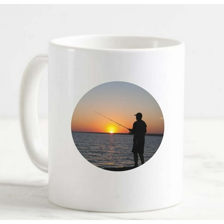 

Coffee Mug Lake Fishing Hunting White Coffee Mug Funny Gifts Cup