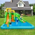 thumbnail image 3 of Costway Inflatable Water Park Bounce House Two-Slide Bouncer with Climbing Wall & 480W Blower, 3 of 12
