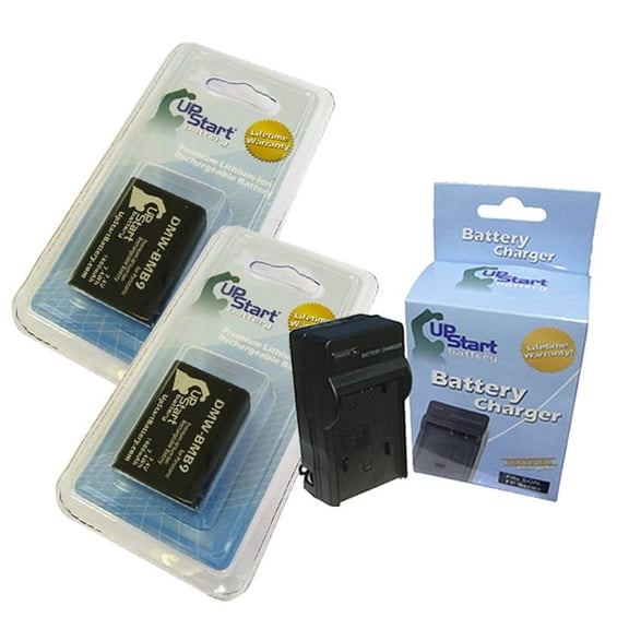 2x Pack - Leica V-Lux 2 Battery   Charger - Replacement for Leica BP-DC9 Digital Camera Battery and Charger (1000mAh, 7.4V, Lithium-Ion)