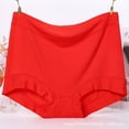 thumbnail image 2 of Lumtrix Womens Cotton Boy Shorts Underwear Full Coverage Soft Briefs High Waisted Panties For Lady Girls Red 3XL, 2 of 2