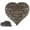 Rust Brown, variant on ANHXN Cast Iron Heart Trivet | Decorative Cast Iron Trivet for Kitchen Countertop Or Dining Table | Vintage Design | with Rubber Pegs/Feet