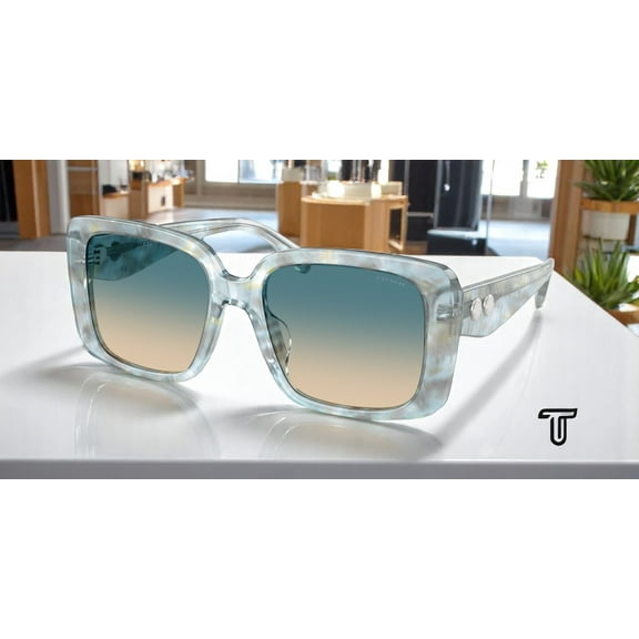 COACH HC8424U 58664M CAD54 Pearlized Blue Yellow Grad 54 mm Women's Sunglasses