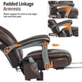 thumbnail image 5 of Massage Office Chair with Heat & Footrest, Ergonomic Reclining Executive Desk Chairs with 6-Point Vibration, PU Leather Computer Chair for Home Office or Gaming, 5 of 14