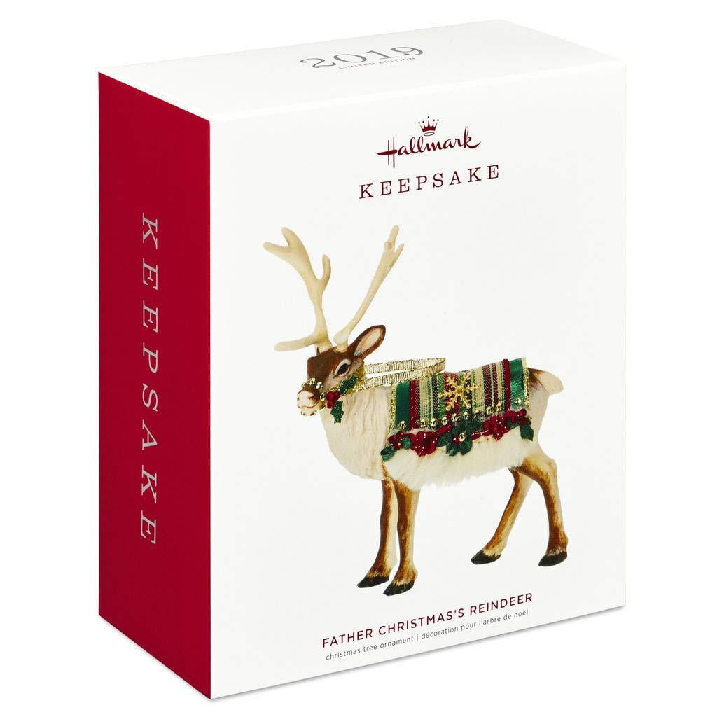 Hallmark Keepsake 2019 Father Christmas'S Reindeer Limited Ornament New