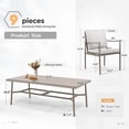 thumbnail image 7 of 9-Piece Aluminum Outdoor Dining Set, 84" Rectangular Table with 8 Rope Chairs & Cushions, 7 of 7