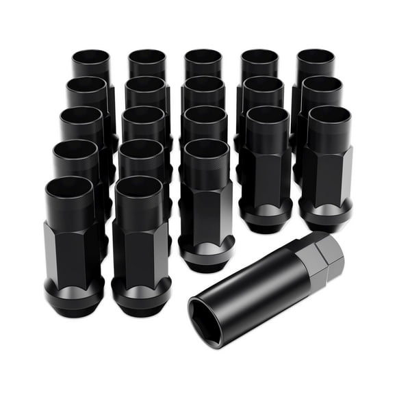 Orion Motor Tech M12x1.25 Lug Nuts, 12mmx1.25 Wheel Lug Nuts Compatible with Infiniti Nissan Subaru Suzuki and More, Open End Lug Nut Set, Set of 20, Black
