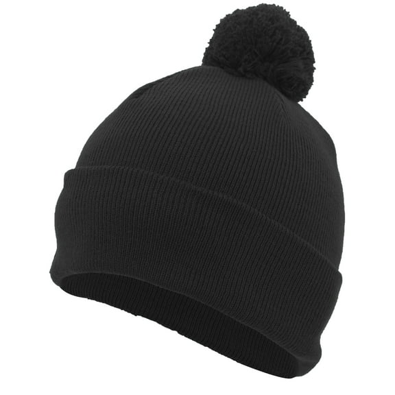 Pacific Headwear Knit Fold Over Pom-Pom Beanie