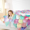 thumbnail image 3 of Homewish Watercolor Mermaid Scale Twin Comforter Sets,Multicolor Bedding Set,Reversible,2 Pieces,1 Comforter and 1 Pillowcase, 3 of 7