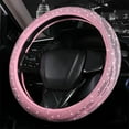 thumbnail image 6 of Bling Diamond Steering Wheel Cover, Holographic Leather with Cute Sparkly Crystal Glitter Rhinestones Universal 15 Inch for SUV Truck, Gifts for Women, Red, 6 of 8