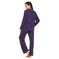 thumbnail image 2 of Eternatastic Womens Pajamas Set Long Sleeve Sleepwear Button Down Nightwear Soft Modal Pj Lounge Sets, 2 of 6