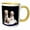 Yellow/White, variant on 3drose, 3 Yellow Labs Portrait, 11oz Two-tone Yellow Mug
