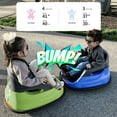 thumbnail image 3 of Hikiddo Bumper Car for Kids, 6V Powered Kids Ride on Toys Bumper Car for Toddlers 1.5-5 w/ Remote, 3 Speed - Green, 3 of 9