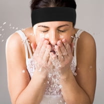 Luxshiny 2Pcs Waterproof Swim Headband Ear Protection Band for Swimming and Water Sports Black