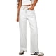 thumbnail image 1 of Jeans Sidefeel para mujer, pierna ancha, cintura alta, color blanco, talla 4, 1 of 6