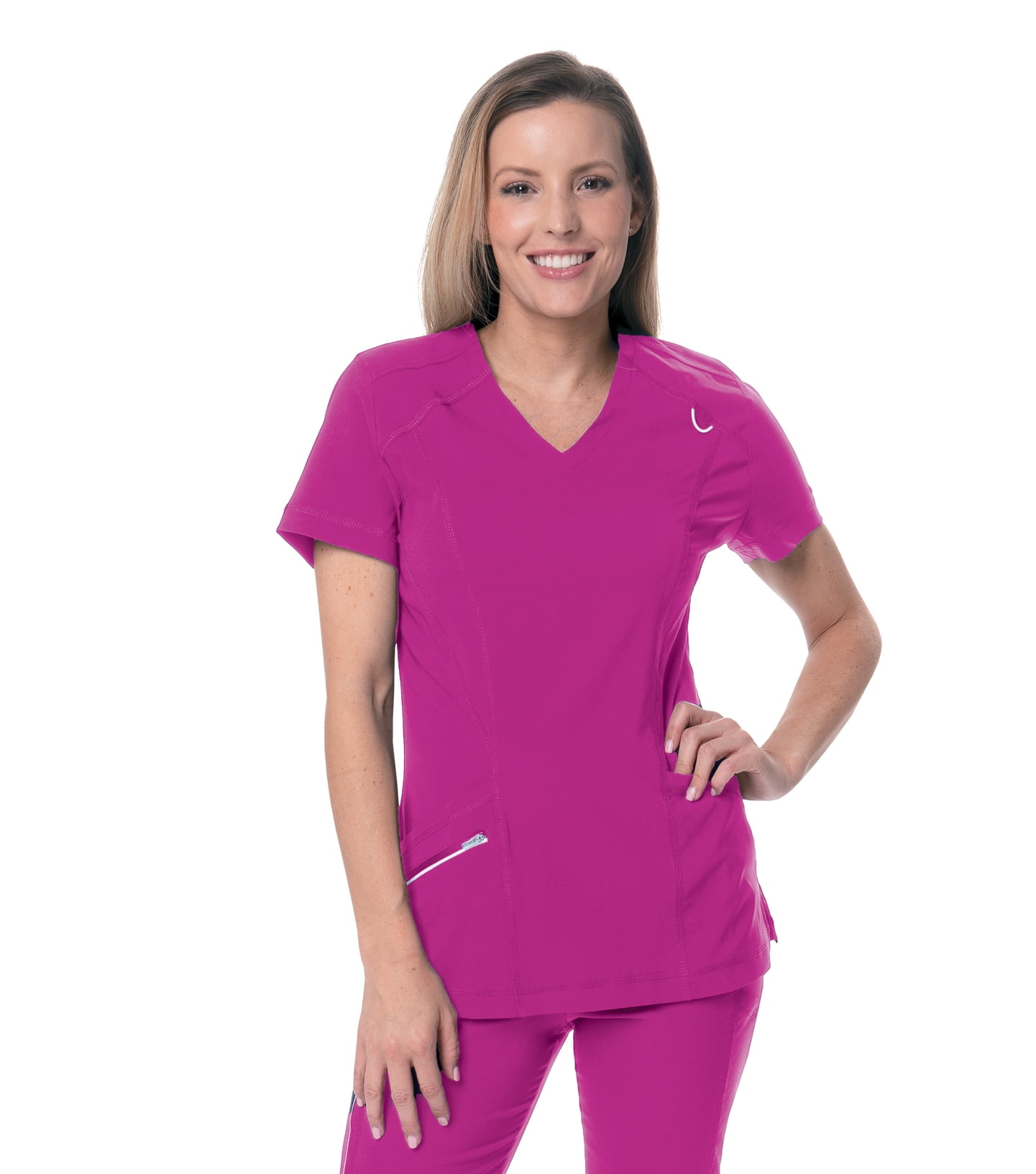 Urbane Align 4 Pocket Scrub Top for Women Contemporary Slim Fit, Luxe