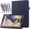 Navy Blue, variant on elitegadget Case for onn 8" Core Tablet (2026 Model) - Slim Lightweight Folio PU Leather Folding Stand Cover Case and 1 Random Color Stylus (Black)
