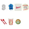Baseball Party Supplies Party Pack For 16 With Silver #8 Balloon