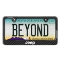 thumbnail image 2 of iPick Image for Jeep Black Carbon Fiber Look ABS Plastic License Plate Frame, Official Licensed, 2 of 6