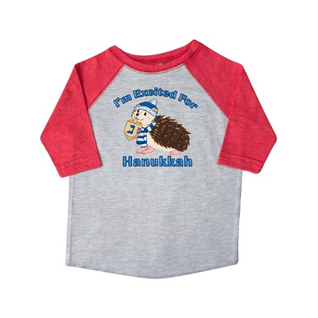 

Inktastic Hanukkah Hedgehog I m Excited For Hanukkah Gift Toddler Boy or Toddler Girl T-Shirt